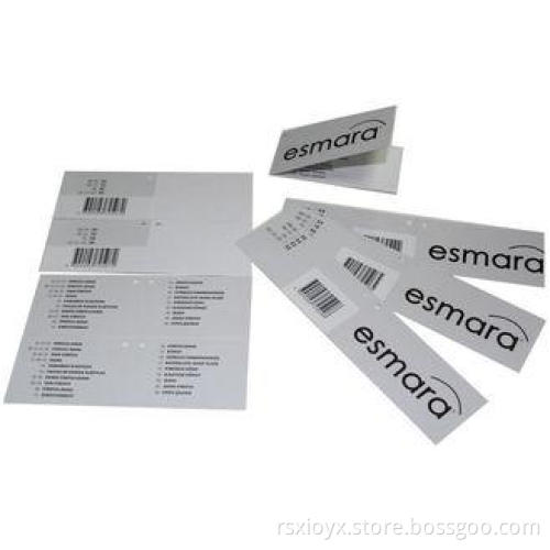 dress / t-shirt / jeans Hang Tag Labels , white paper car